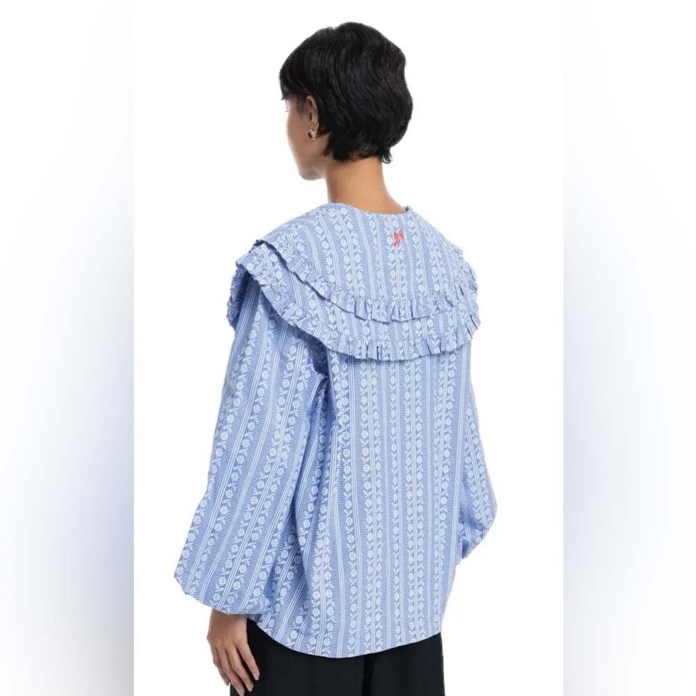 Damson Madder Lois Double Collar blouse - Picture 9 of 10